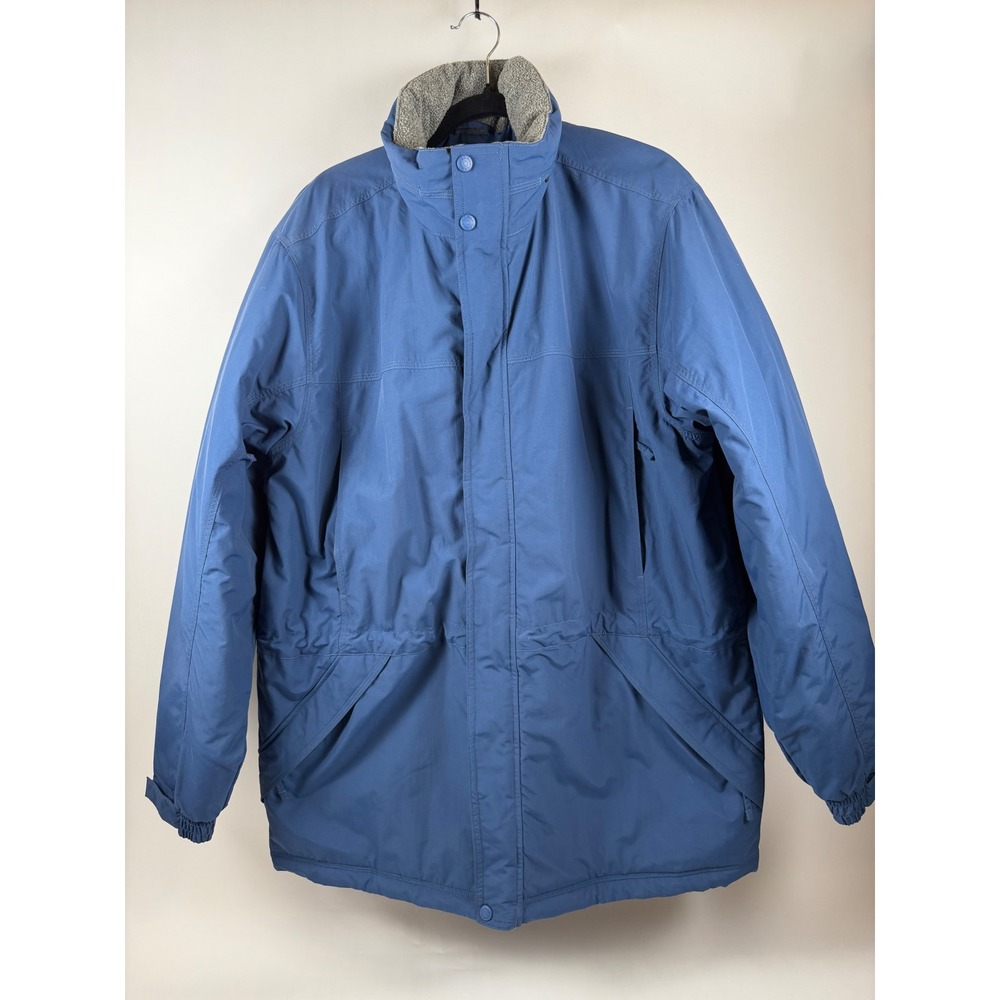 L.L. Bean Men's Insulated Parka – Size L – Blue Heavyweight Winter Jacket